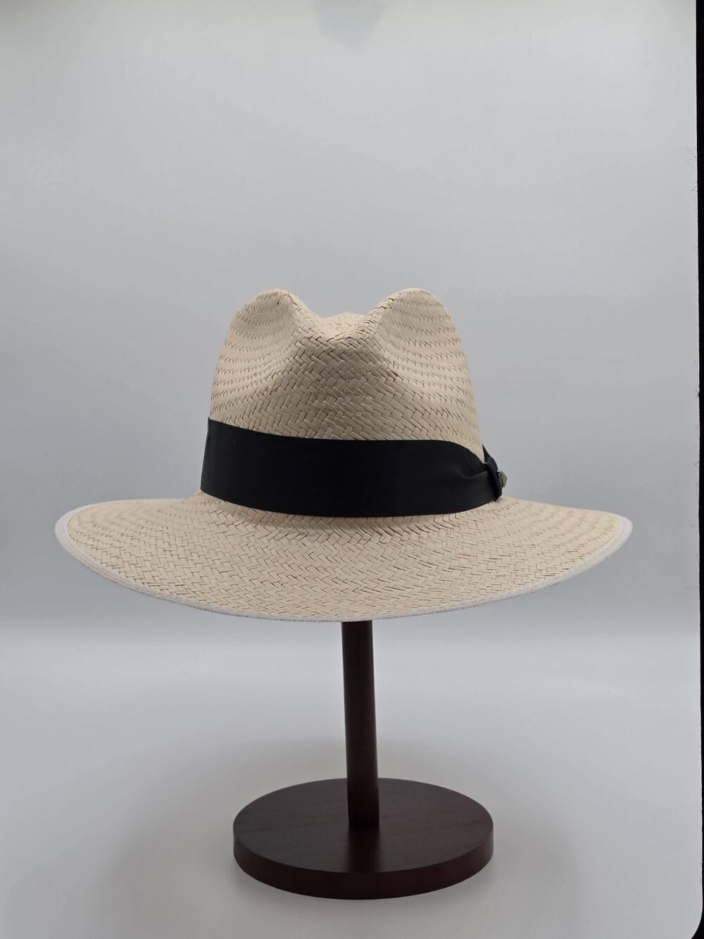 Sombrero Vueltiao Colombia Handmade Straw Fedora Hat Size 4 Tuchin Black Band